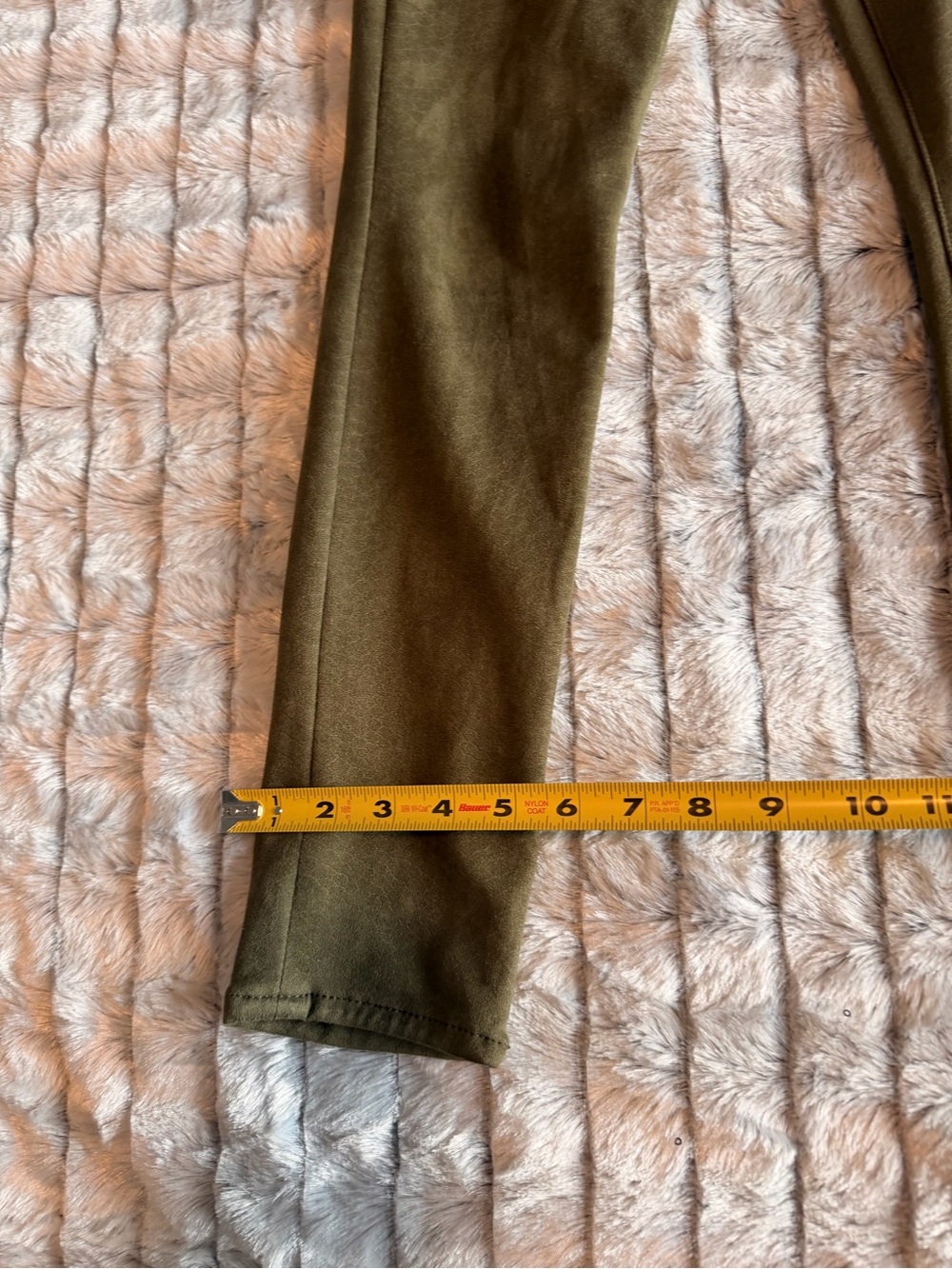 7 For All Mankind Olive Green Straight Leg Pants - Picture 2 of 10